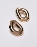 Earle rounded earrings in gold