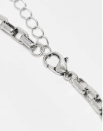 unisex chain bracelet with skinny cross in silver