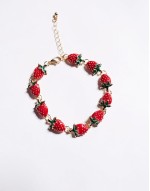 strawberry bracelet in red