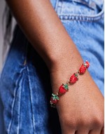 strawberry bracelet in red