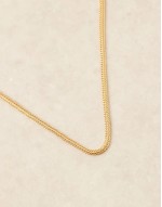 Z gold plated chunky weave chain necklace in gold