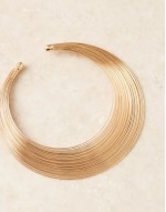 wire statement collar necklace in gold