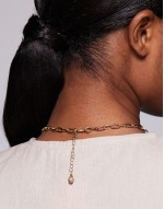 mermaid shell charm necklace in gold