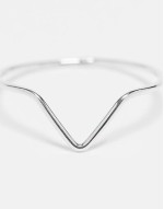 V ring in sterling silver