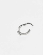 8mm gemset crystal heart clicker in silver