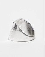 unisex doodly shell ring in silver