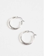 vintage medium hoops in plated sterling silver