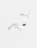 crystal shooting star stud earrings in sterling silver