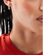 14mm ball effect hoop earrings in sterling silver
