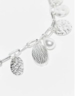 unisex ultimate charm necklace in faux pearl and shell