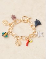 charm bracelet in gold tone