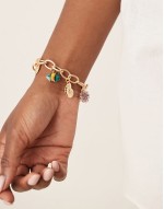 charm bracelet in gold tone