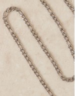 Lost Souls stainless steel figaro chain necklace in silver