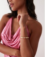 prato chunky cuff bangle in gold